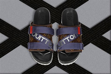 custom lv slides|Men's Sandals and Slides .